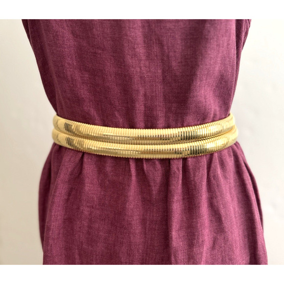 Judith Leiber Vintage Belt Double-Rope Gold Metal Ornate Buckle Cabochon Stones main image 6
